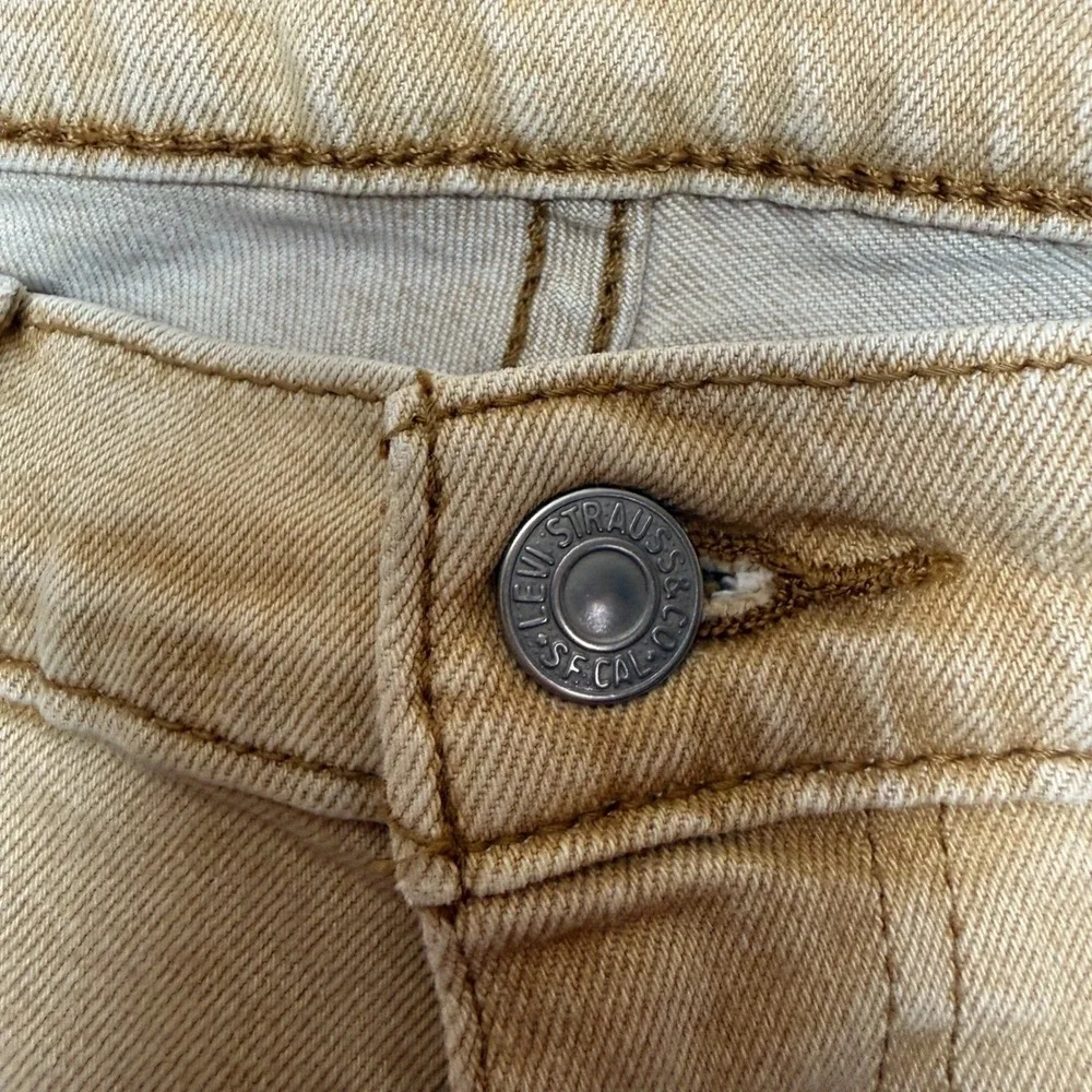 Levi's Tan 511 Slim Fit Jeans 34x32 Khaki Denim Streetwear Casual